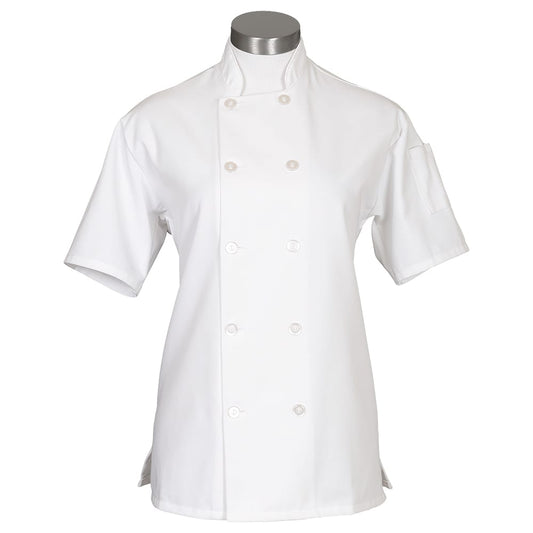 C100PS - Fame® Women's Basic Short Sleeve Chef Coat (more colors)