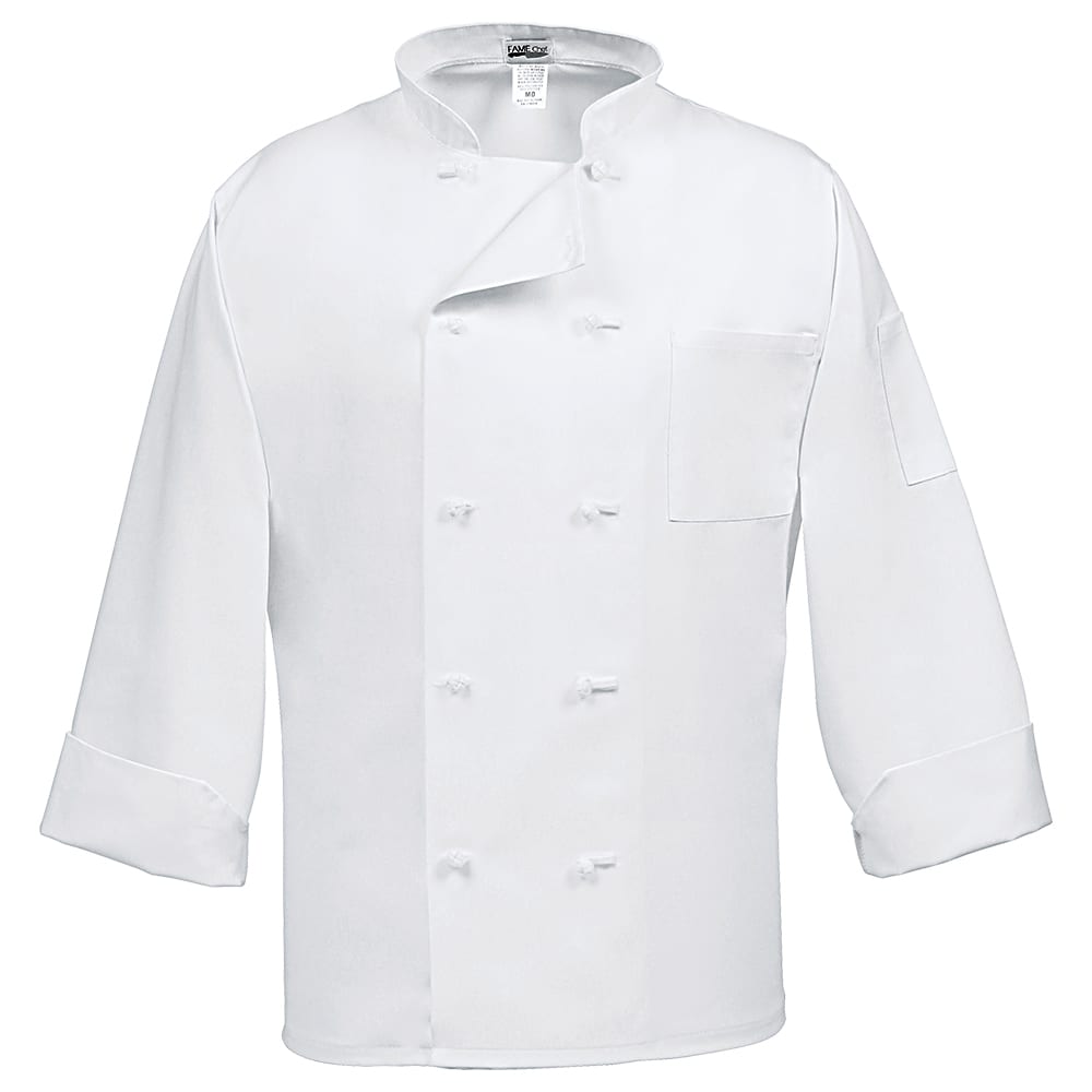 Fame® French Knot 10 Button Long Sleeve Chef Coat - C10F (more colors)