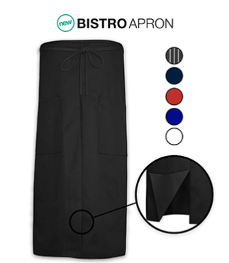 Fame® Split Front Bistro Apron - F55 (more colors)