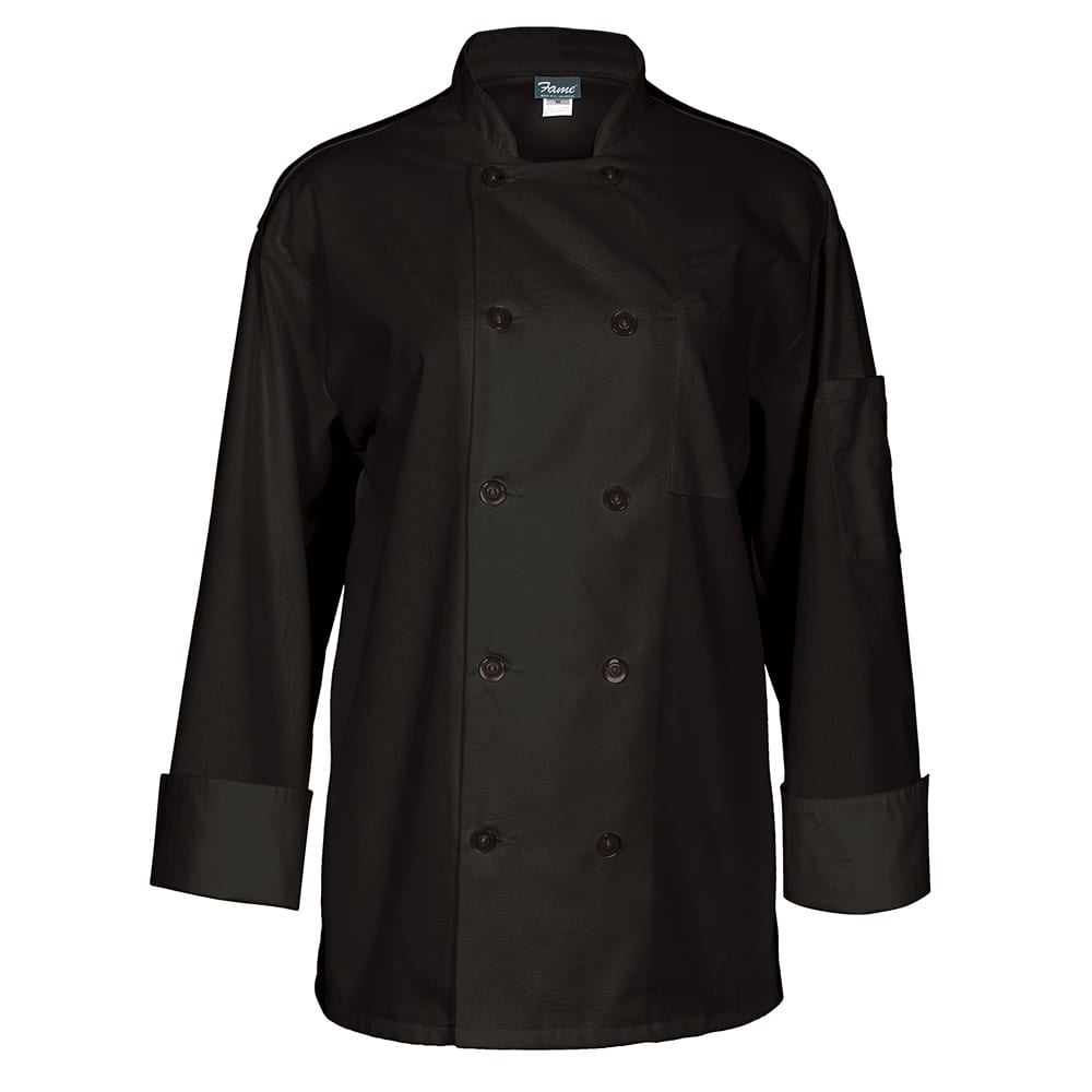 Fame® 10 Button Mesh Back Long Sleeve Chef Coat - C11P (more colors)