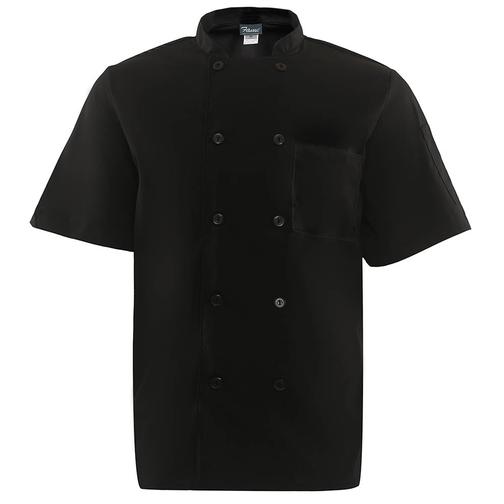 Fame® 10 Button Mesh Back Short Sleeve Chef Coat - C11PS (more colors)