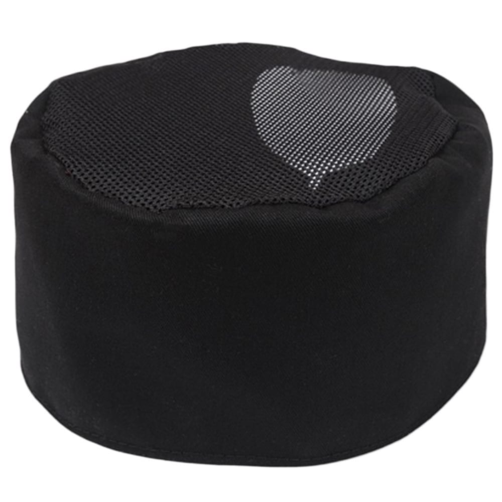 C19 - Unisex Beanie Chef Cap<br>w/ Mesh Top & Pony Tail Opening