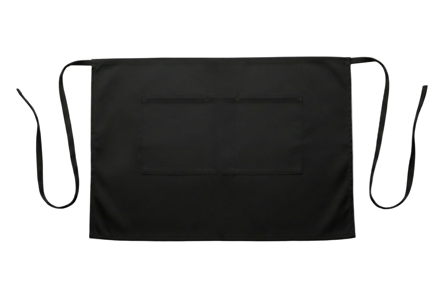 2 Pocket Half Bistro Apron w/ Pencil Stall (Black)
